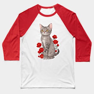 Flower cat Baseball T-Shirt